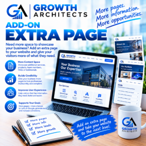 Extra page added to web design package